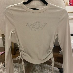 forever 21 long sleeve angel shirt